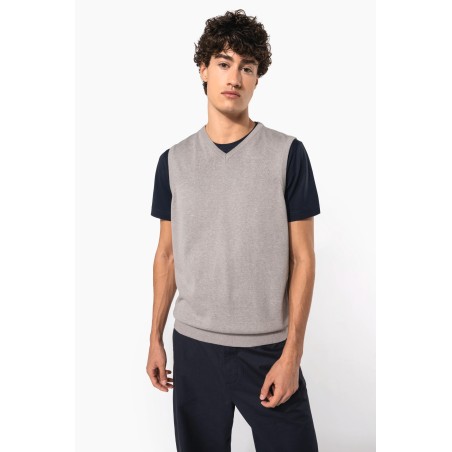 Men\\\'s sleeveless V-neck jumper