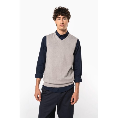 Jersey cuello de pico sin mangas