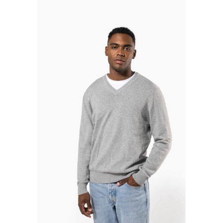 Men\\\'s premium V-neck jumper
