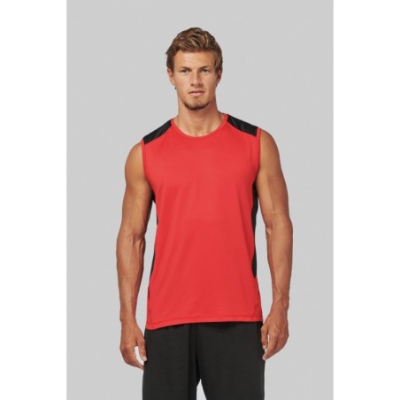 Camiseta de tirantes deportiva bicolor