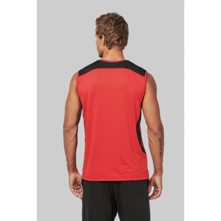 Camiseta de tirantes deportiva bicolor