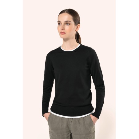 Ladies\\\' crew neck Supima® jumper