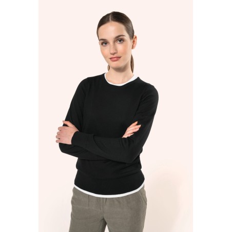 Jersey Supima® cuello redondo mujer