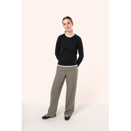 Ladies\\\' crew neck Supima® jumper