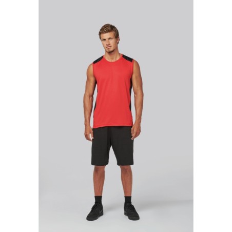 Camiseta de tirantes deportiva bicolor