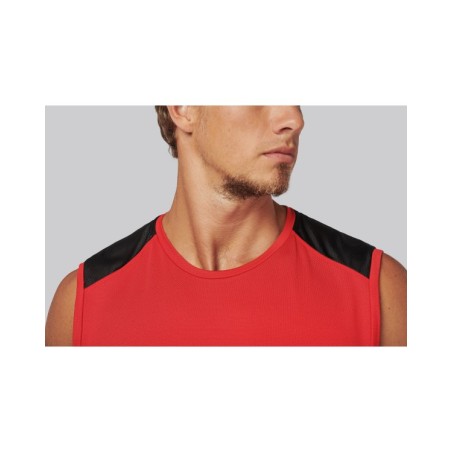 Camiseta de tirantes deportiva bicolor