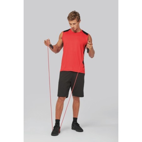 Camiseta de tirantes deportiva bicolor