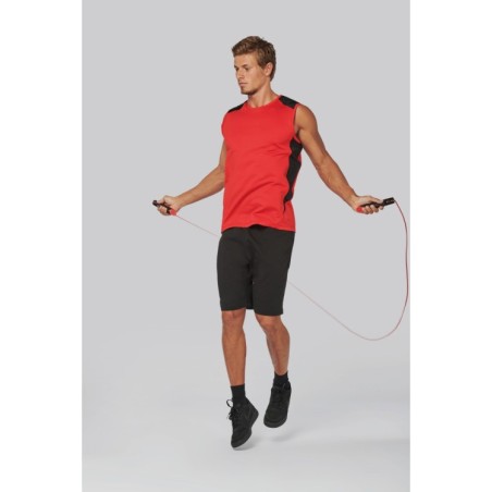 Camiseta de tirantes deportiva bicolor