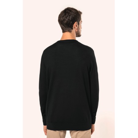 Men\\\'s V-neck merino jumper