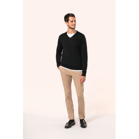 Men\\\'s V-neck merino jumper