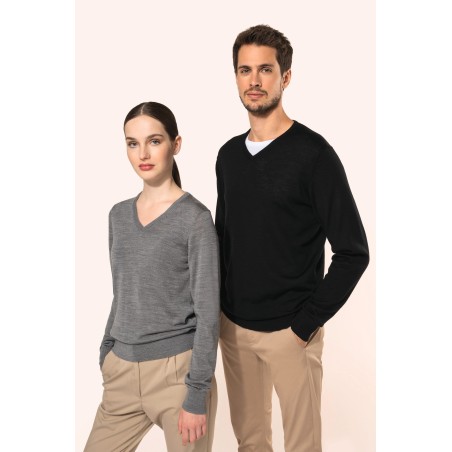 Men\\\'s V-neck merino jumper