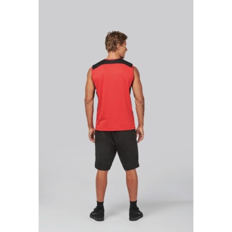 Camiseta de tirantes deportiva bicolor