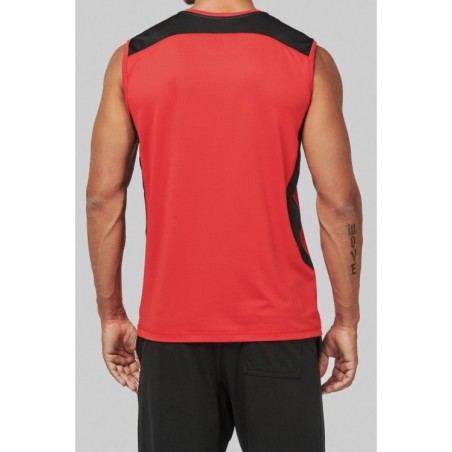 Camiseta de tirantes deportiva bicolor