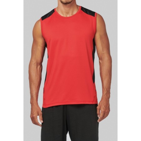 Camiseta de tirantes deportiva bicolor