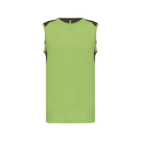 Camiseta de tirantes deportiva bicolor