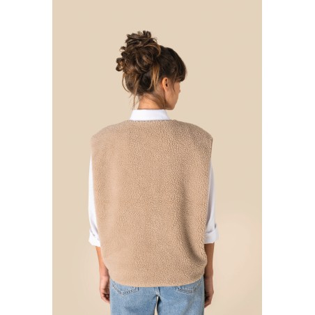 Chaleco de sherpa mujer