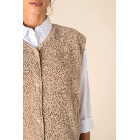 Chaleco de sherpa mujer