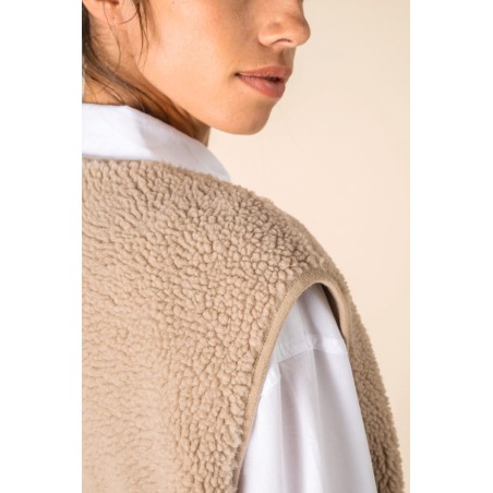 Chaleco de sherpa mujer