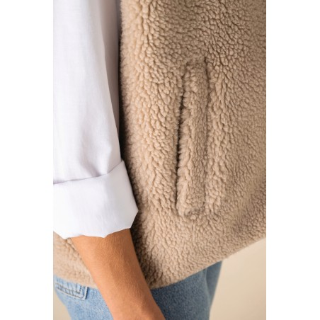 Chaleco de sherpa mujer
