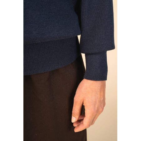 Jersey ecorresponsable cuello de pico de lyocell mujer