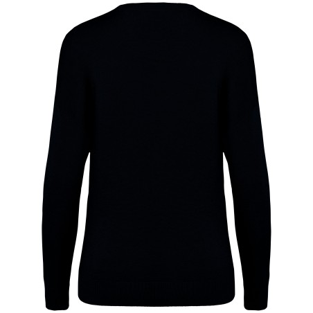 Jersey ecorresponsable cuello de pico de lyocell mujer