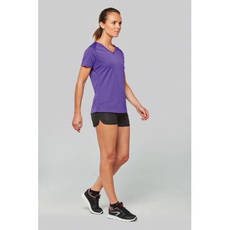 Camiseta de deporte cuello de pico mujer