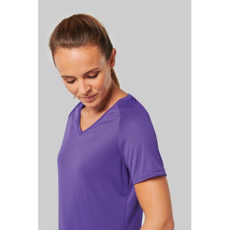 Camiseta de deporte cuello de pico mujer