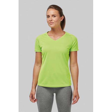 Camiseta de deporte cuello de pico mujer