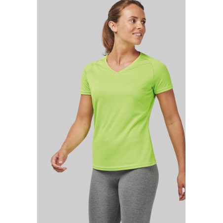 Camiseta de deporte cuello de pico mujer