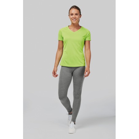 Camiseta de deporte cuello de pico mujer