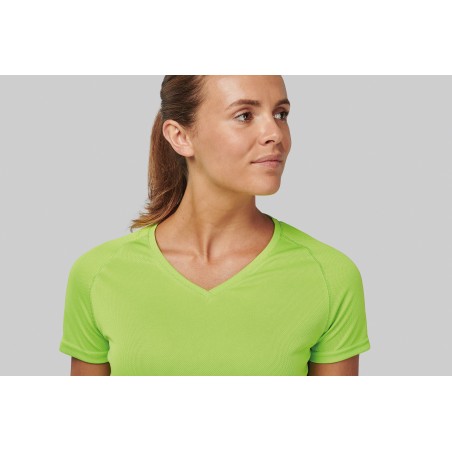 Camiseta de deporte cuello de pico mujer
