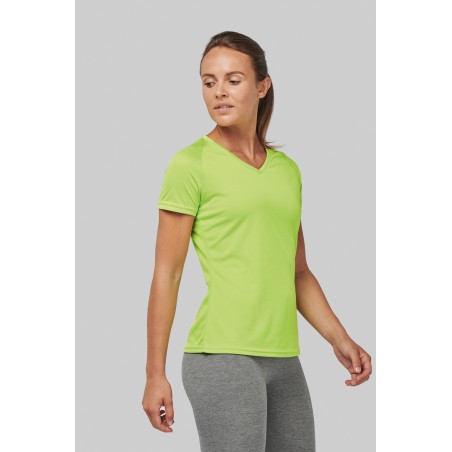 Camiseta de deporte cuello de pico mujer