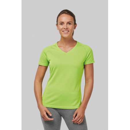 Camiseta de deporte cuello de pico mujer