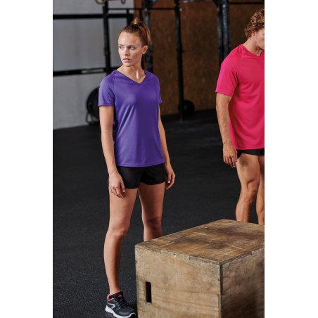 Camiseta de deporte cuello de pico mujer