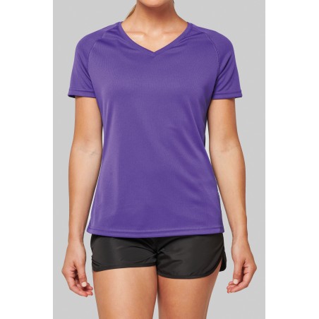 Camiseta de deporte cuello de pico mujer