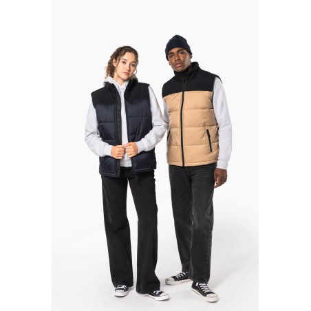 Chaleco acolchado bicolor unisex