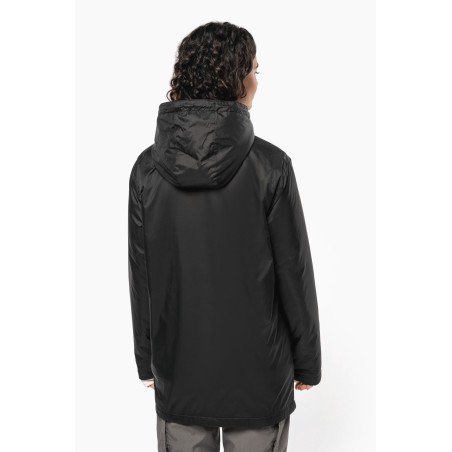 Unisex hooded jacket with micro-polarfleece lining
