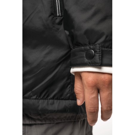 Unisex hooded jacket with micro-polarfleece lining