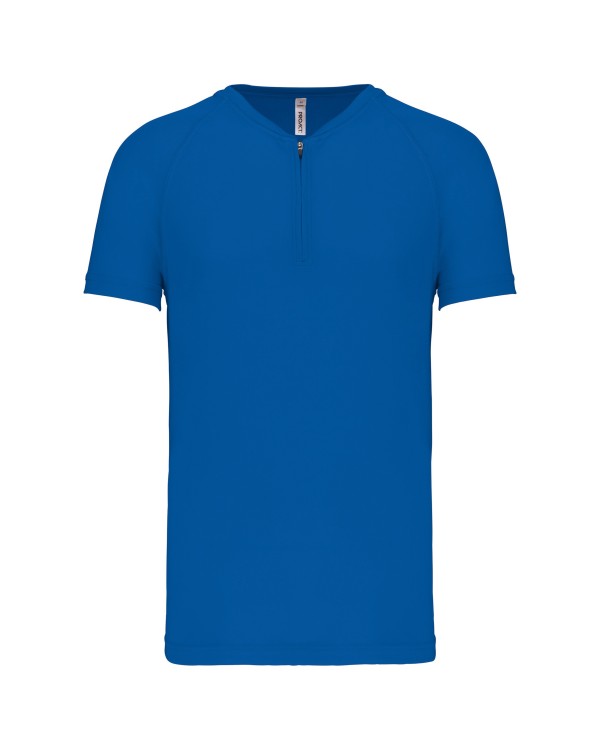 Camiseta deportiva 1/4 cremallera manga corta unisex 2