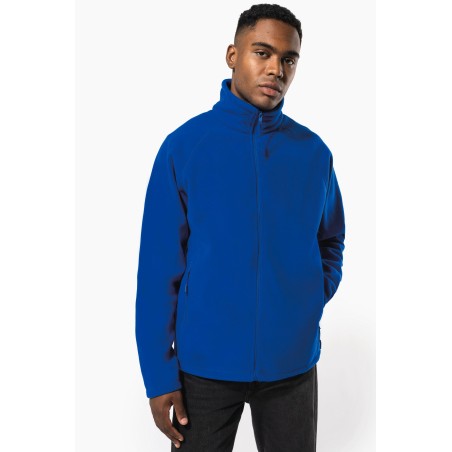 Men\\\'s microfleece zip jacket with raglan sleeves