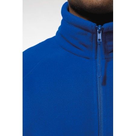 Men\\\'s microfleece zip jacket with raglan sleeves