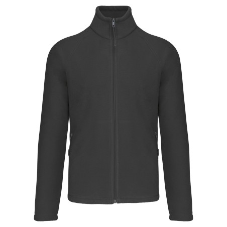 Men\\\'s microfleece zip jacket with raglan sleeves