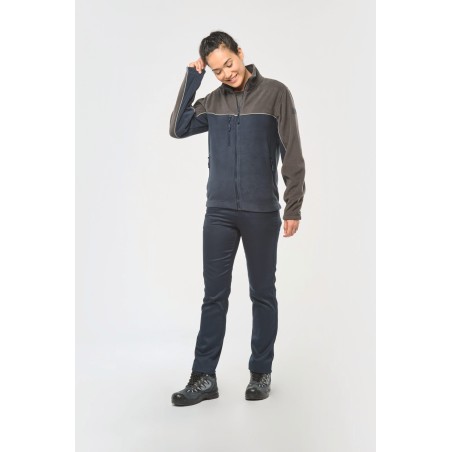Unisex eco-friendly two-tone polarfleece jacket