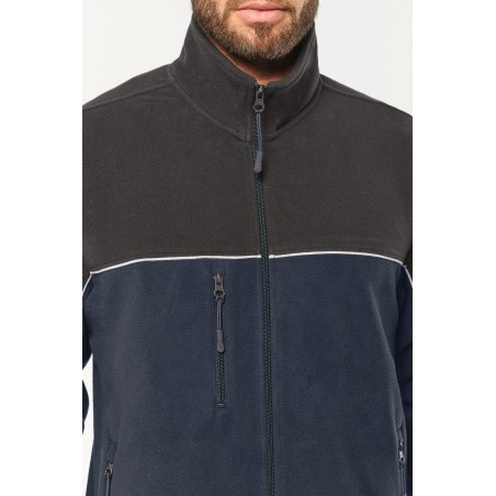 Unisex eco-friendly two-tone polarfleece jacket
