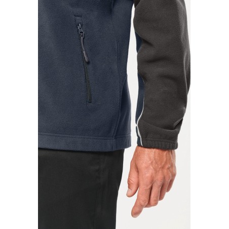 Unisex eco-friendly two-tone polarfleece jacket