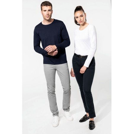 Camiseta Supima® cuello redondo manga larga hombre