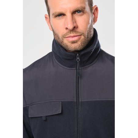 Fleece jacket with removable sleeves man