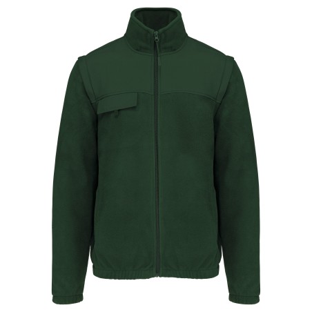 Fleece jacket with removable sleeves man