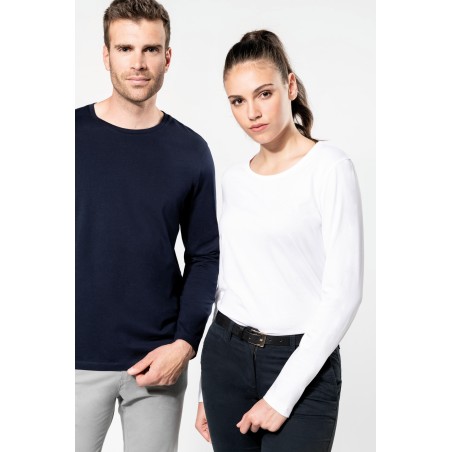 Camiseta Supima® cuello redondo manga larga mujer