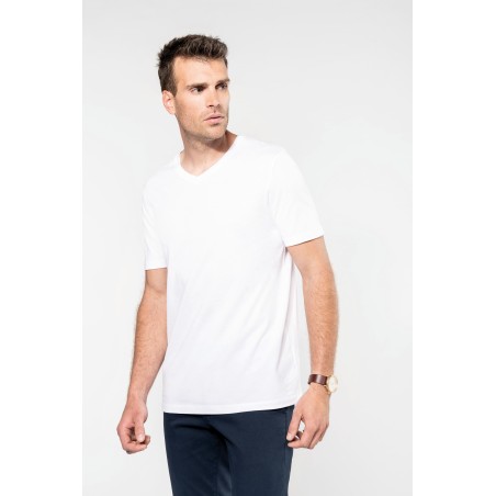 Camiseta Supima® cuello de pico manga corta hombre